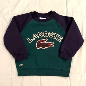 Lacoste Kids Appliqué Sweatshirt in Green and Navy